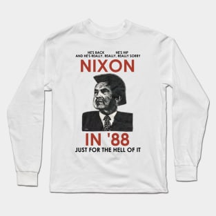 Richard Nixon in 88 Punk Rock Parody Design Long Sleeve T-Shirt